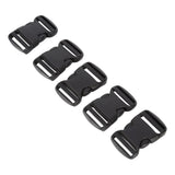 5Pcs Quick Release Buckle Plastic Dual Adjustable Strap Buckles Replacement DIY Craft for Backpack BlackFor 32mm Width Strap