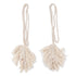2Pcs Cotton Rope Curtain Tiebacks Leaf Shaped Tassel Curtain Clips Rope Straps for Curtain