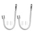 2Pcs Curtain Hook Aluminum Alloy U Shaped Cylinder Fixed Drapery Holdback for Home Office BedroomSilver