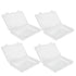 4Pcs Transparent Plastic Box with Hinged Cover Multipurpose Storage Container for Small Things