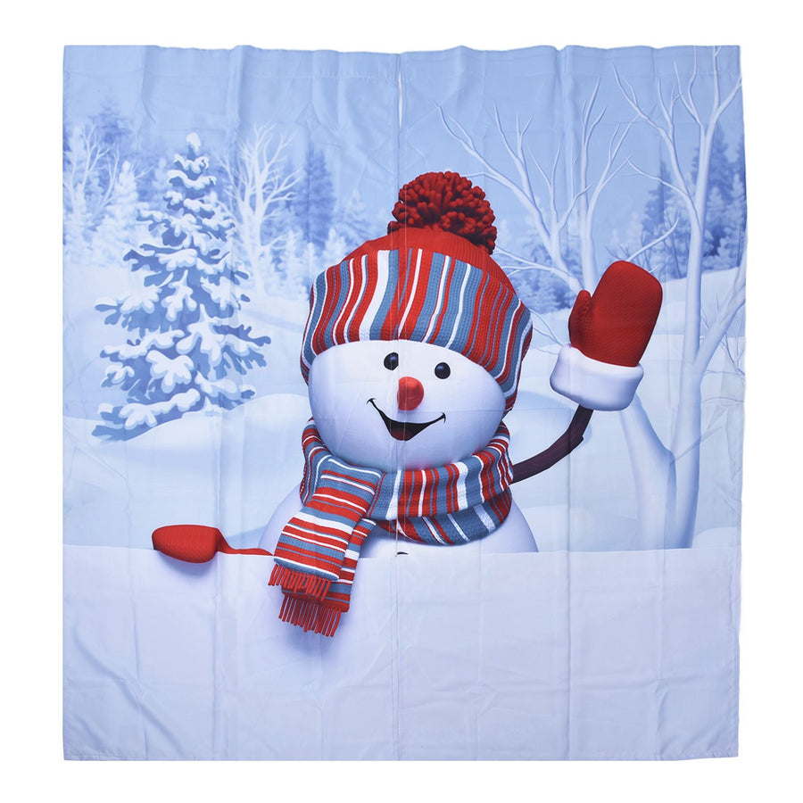 Digital Printing Blackout Curtain Snowman Pattern Blind Shade Window Drapes for Bedroom Living Room170x200cm Christmas Style 4