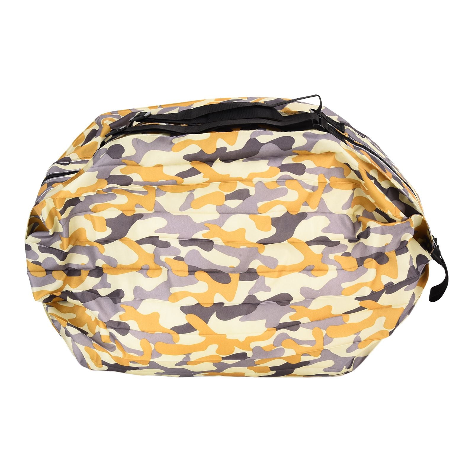 High Capacity Storage Bag Travel Single Shoulder Waterproof Shopping Bag Portable Folding Storage BagYellow Camouflage