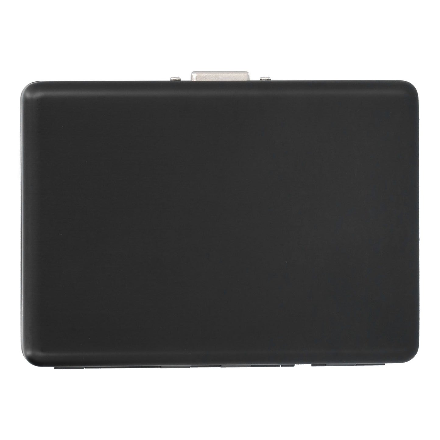 Fashionable Cigarette Case Brushed Aluminum Alloy Business Card Storage Box for Briefcase(Card Black Cigarette Box )