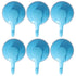 6PCS Strong Vacuum Wall Hook Towel Hook Plastic Self Adhesive Suction Cup for Kitchen Bathroom Blue