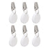 6Pcs Tablecloth Weights Marble Stainless Steel Small Size Waterproof Rustproof Durable Clip On Weights for Party PicnicOval