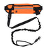 Hands Free Dog Leash Detachable Zipper Bag Reflective Strip Design Hands Free Flexible Waist Dog Leash for WalkingOrange