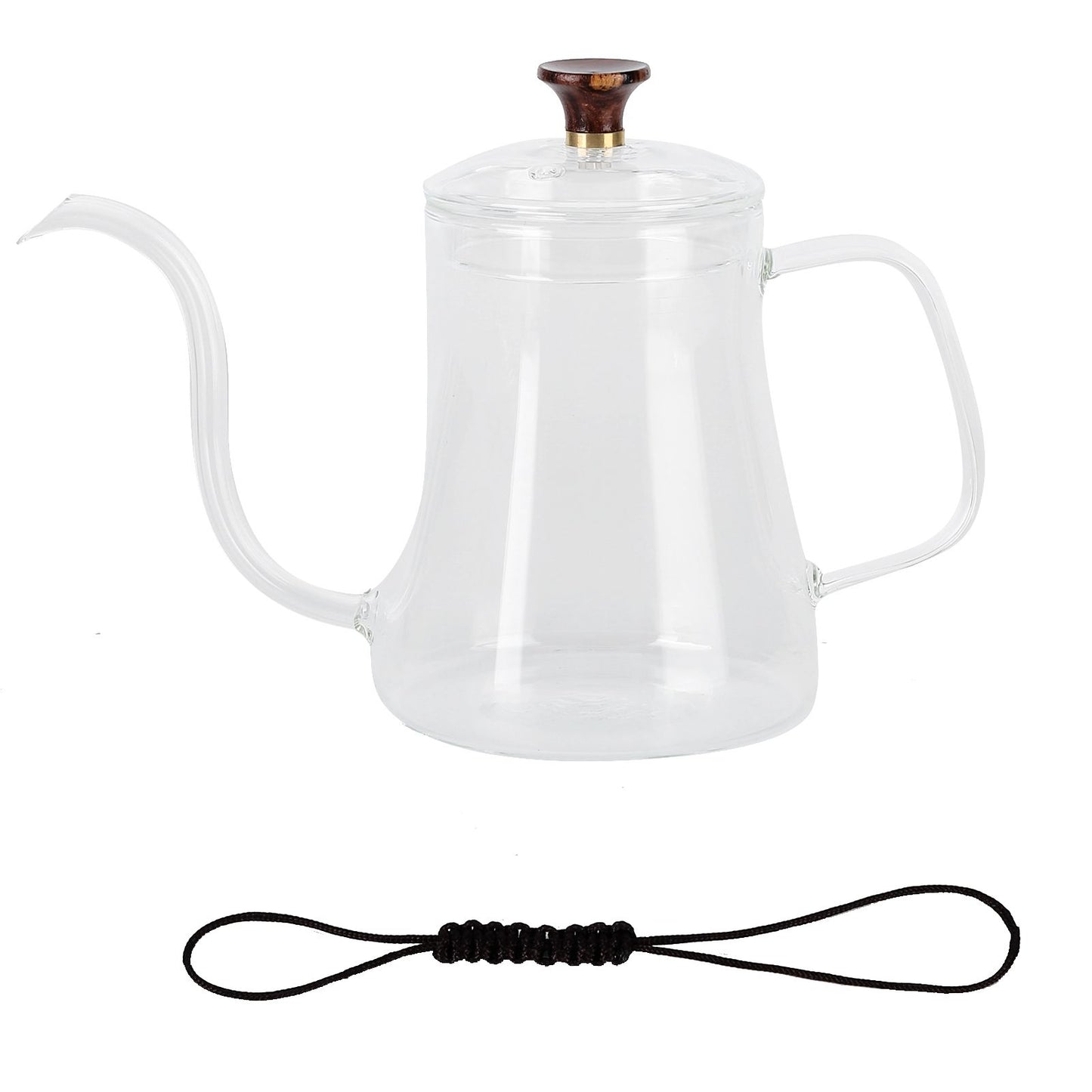Glass Coffee Pot Swan Neck Thin Mouth Kettle HandMade Coffee Maker Pour Over Kettle(600 ml )