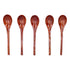 5pcs Wooden Spoon Non Slip Slow Heat Conduction Table Spoon with Long Handle for Cooking Stirring Hot Soup