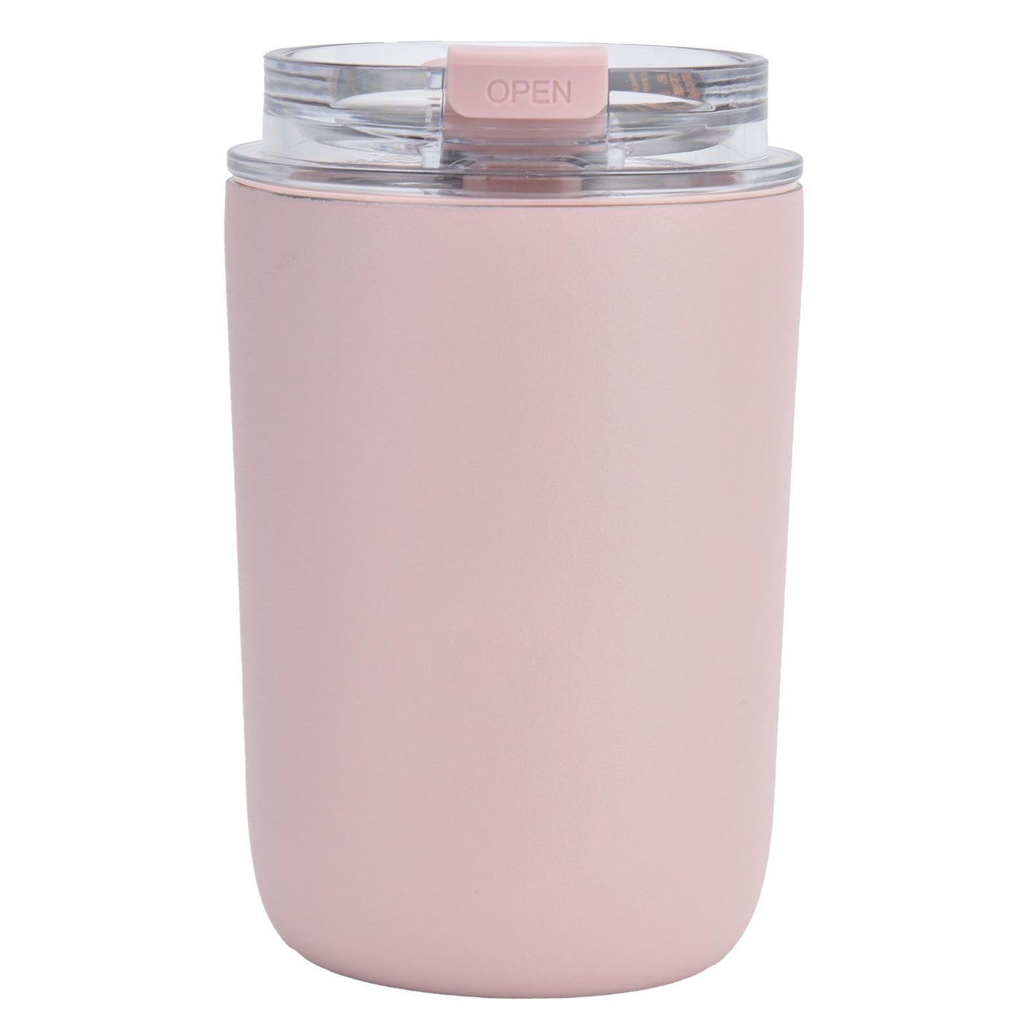 280ml Coffee Cup Household Portable Large Capacity Silicone Stainless Steel Vacuum Flask for Birthday GiftPink