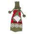 Knitted Wine Bottle Cover Bag Sleeve Home Decoration for Christmas Wedding Birthday PartyRed +Green