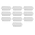 10PCS Disposable Lunch Box Microwavable Disposable Transparent Rectangular Food Container with Lid 650ML