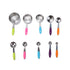 10Pcs/Set Stainless Steel Spoon Kitchen Baking Tools with Silicone Handle Removable Buckle