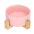 Fruit Salad Dessert Bowl Ceramic Bowl with Frame Big and Round Easy to Clean and Safe for FamilyPink