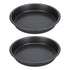 2Pcs Non Stick Pizza Pan Deep Thickened Carbon Steel Baking Pan for Kitchen Bakery9in