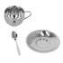 3PCS/Set Insulated Coffee Cup Set Stainless Steel Double Walled Mugs Milk Tea Cup with Saucer Spoon Set180ML