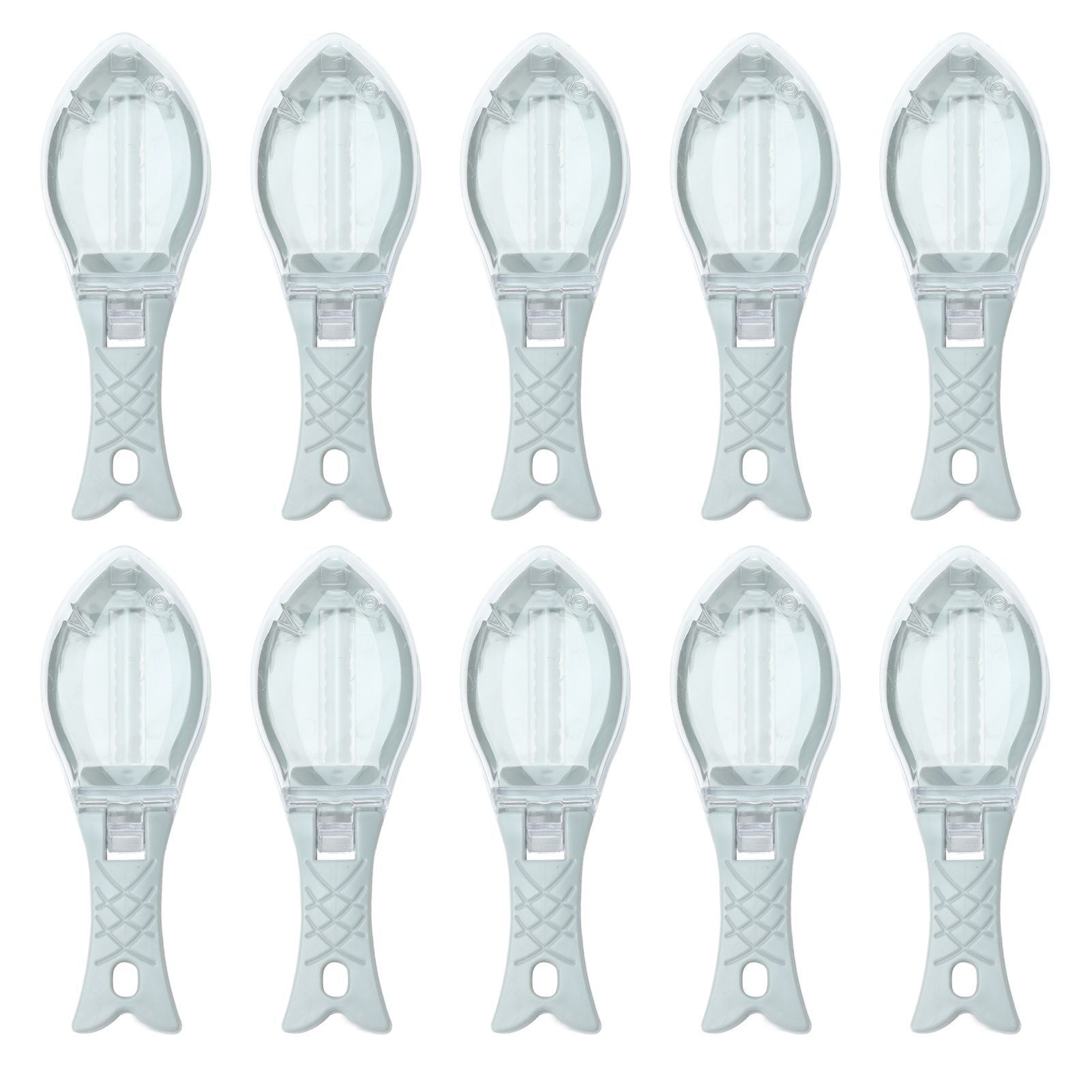 10Pcs Fish Scale Remover Portable Hand Held Hangable Compact Efficient Fish Scaler Brush for Kitchen Restaurant