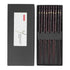 5 Pair Japanese Style Wooden Chopsticks Golden Printed Flowers Reusable Traditional Stylish Gift for Family Friends