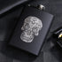 8OZ Black Matte Whisky Bottle Wine Pot Portable Flagon Stainless Steel Flask for Outdoor Travel1862844WT Skull A