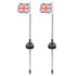 2PCS Solar UK Flag Light LED Solar Garden Lawn Lamp for Outdoor Landscape Decoration White Light