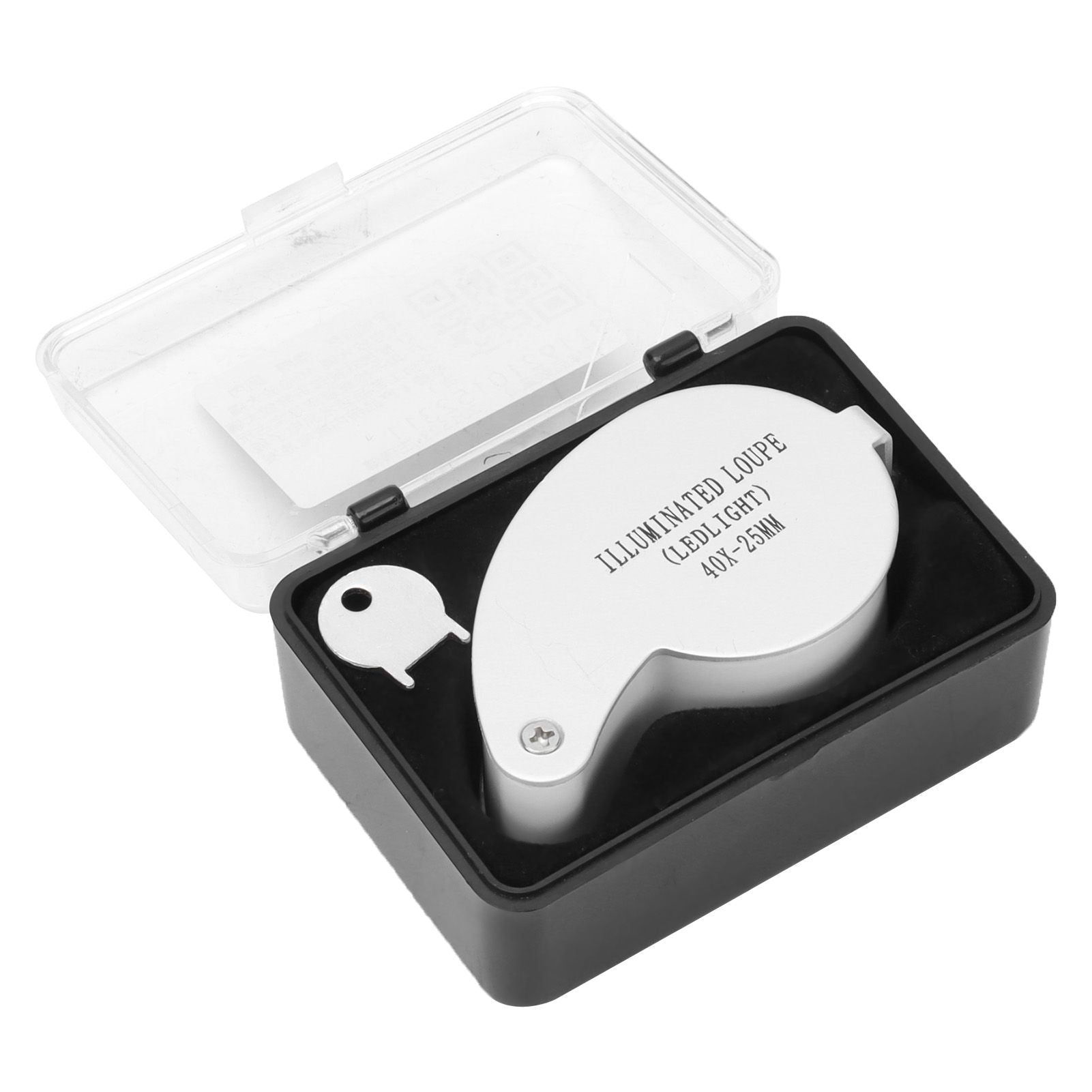 Jewelry Magnifier 40X Portable Illuminated Jewelry Loupe Magnifying Glasses for Detecting Identifying
