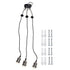 3 Arms Chandelier Lamp Holder Metal Retro Decoration Ceiling Light Socket for Home Dining Hall Bars