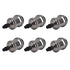 6 Pcs Lamp Holder Metal E26 E27 Screw Retro Lighting Base Accessories with Ground Aluminum ShellPearl Black