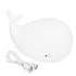 Silicone Night Light USB Charging Cute Whale Shaped Tap Lamp with 3 Lighting Modes 3H Timing Function White