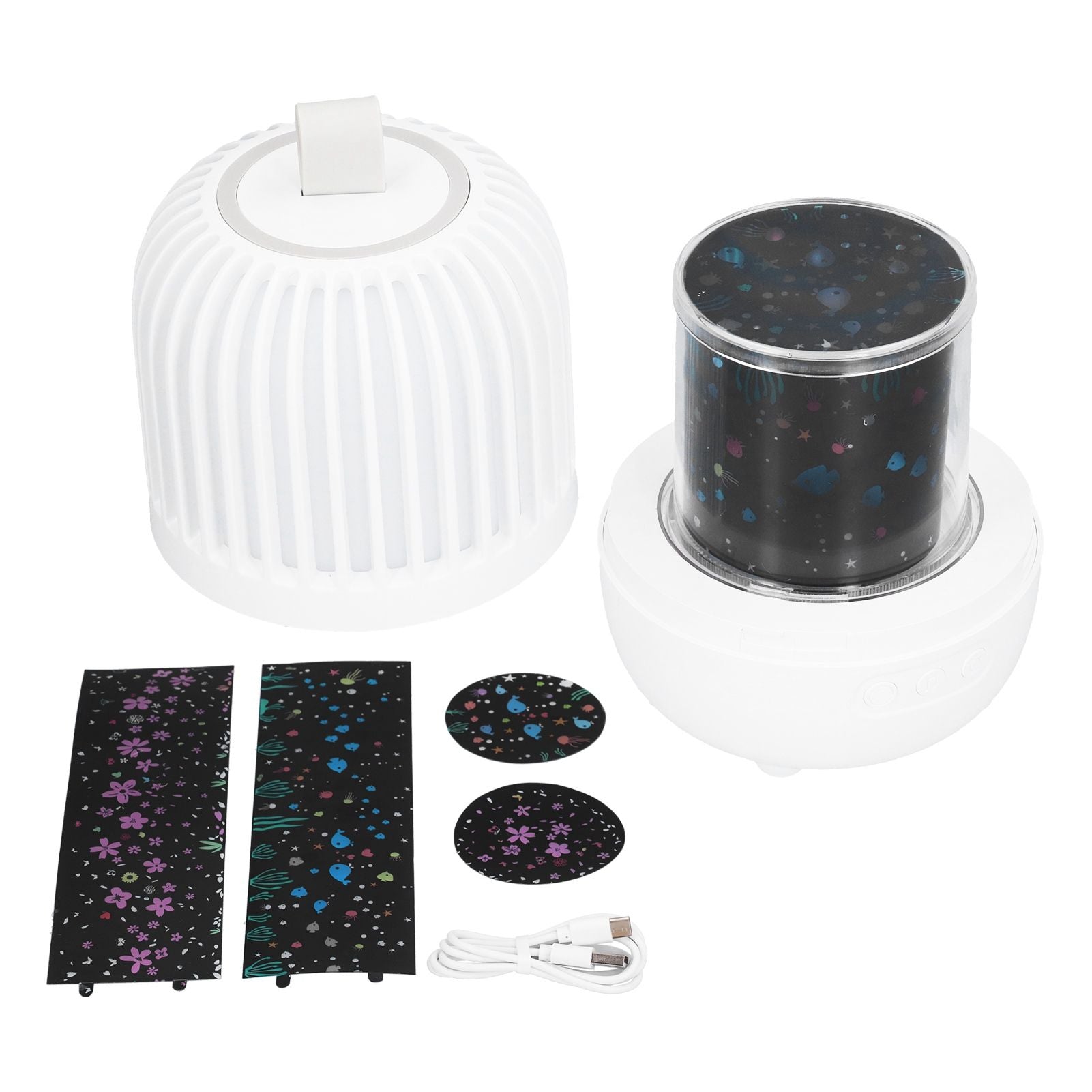 Star LED Projector Lamp USB Charging Rotatable Music Projection Light for Kids Home
