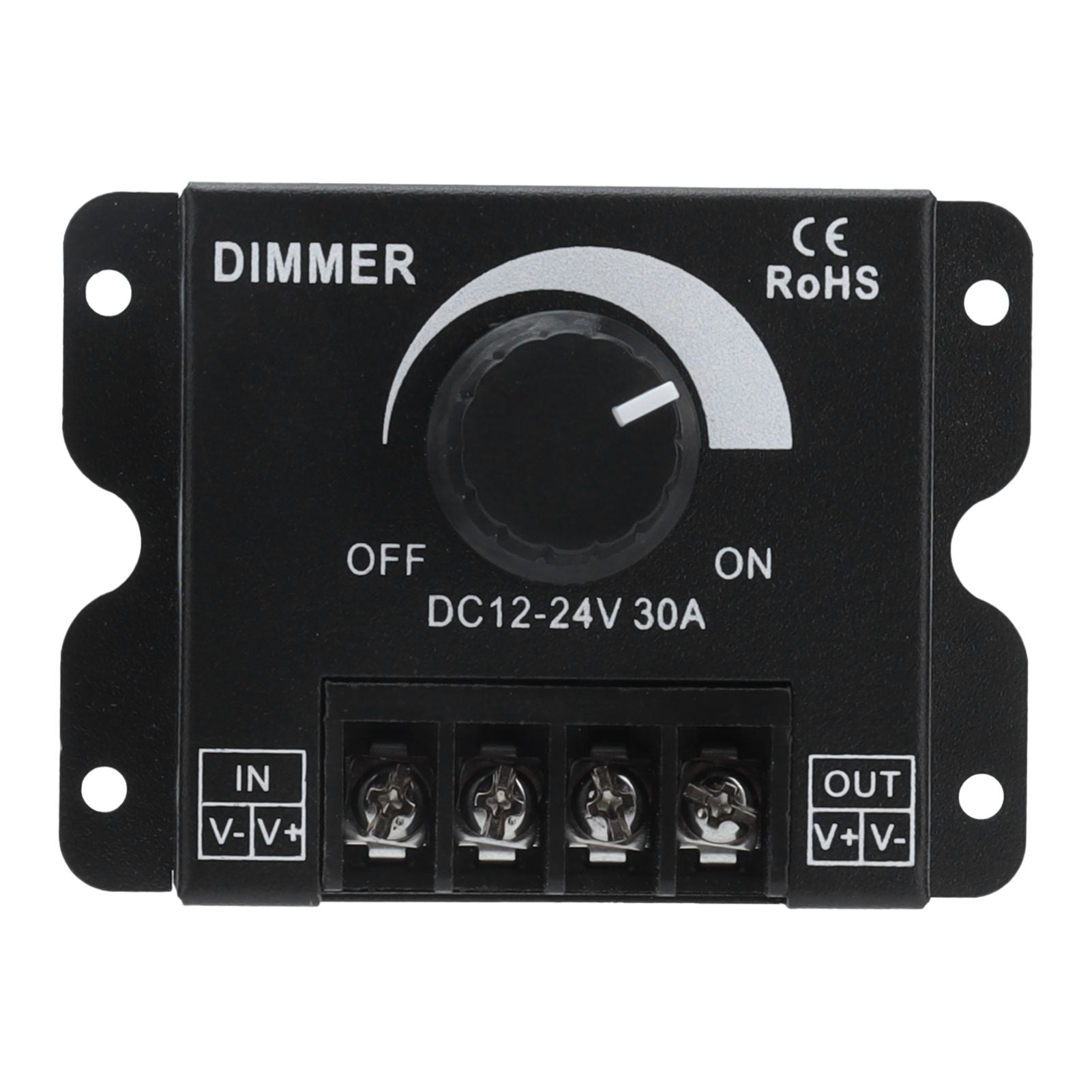 30A LED Dimmer PWM Unicolor Single Channel Adjustable Dimming Controller DC 12V‑24V