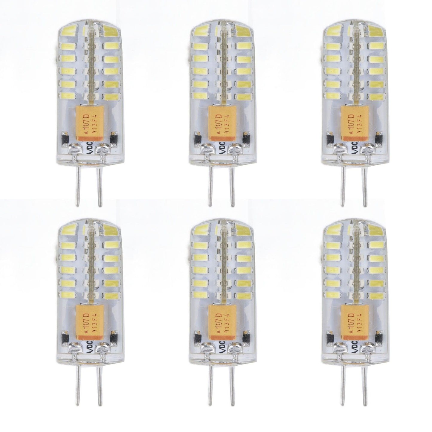 6Pcs LED Bulb Easy Install Light Transmission Uniform Light Output Color Bulb for Party Home 12VPure White