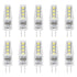 10Pcs G4 8LED Light 2835 Lamp Chips 2W 360 Angle PC Lamp Bulb for Home Office 220VWhite Light