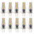 10Pcs G4 8LED Light 2835 Lamp Chips 2W 360 Angle PC Lamp Bulb for Home Office 220VWarm Light