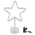 LED Desk Lamp USB Five Pointed Star Warm Light Neon Sign Bedroom Bar Holiday Decoration Light