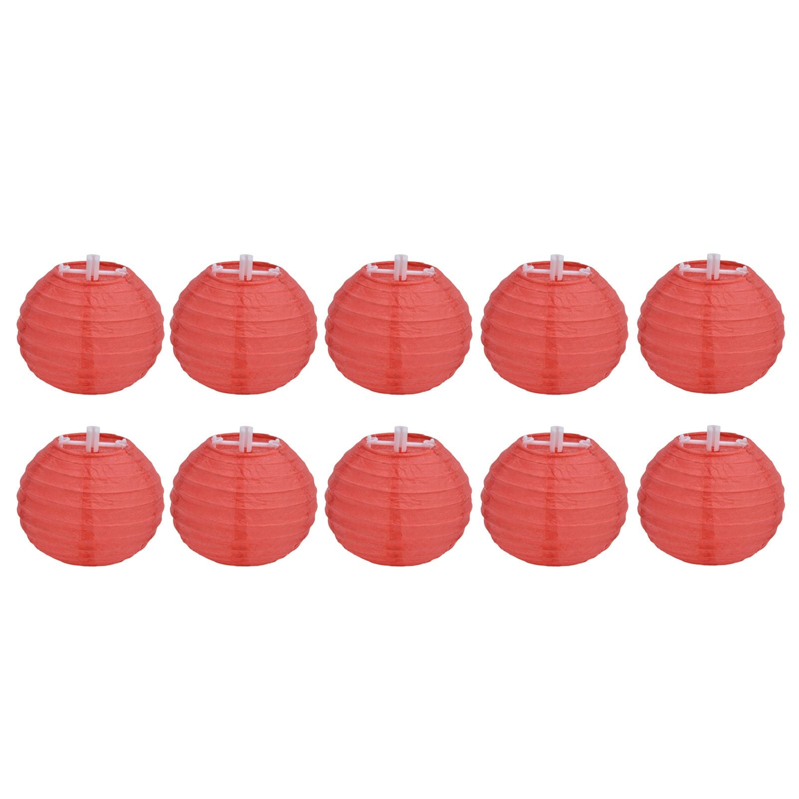4 Inch Red Paper Lanterns Decorative Round Chinese Lanterns for Birthday Weddings