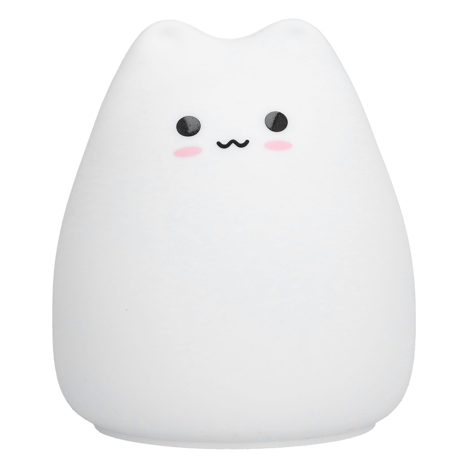 LED Tap Lamp Cat Shaped 7 Colors Changing Silicone Night Light for Home Bedroom Children's Room