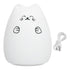 LED Cat Shape Lamp Colorful Silicone Tap Night Light USB Charging Ambient Lighting for Home Bedroom Use