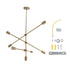 Pendant Light 6 Lights Geometric Style Unique Design Stable Firm Highly Durable Hanging Light Fixtures 110‑220V