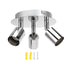 Lamp Holder 3 Head Circle Shape Modern Simple GU10 Base Flexible Rotation Light Holder for Bedroom 85‑265V