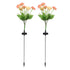 2 Pcs Solar Garden Lights LED Solar Flower Lights for Garden Patio Lawn Yard Pathway
