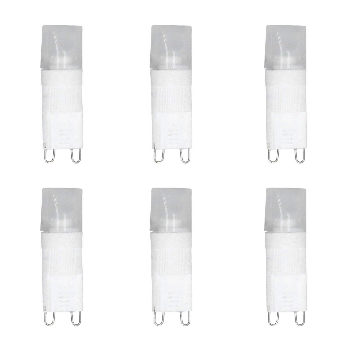 6pcs G9 LED Bulb Energy Saving General Standard Interface 360° Heat Dissipation Cold White Light Bulbs 220V 2W