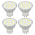 4pcs/set MR11 LED Spot Light Bulb with Dual Needle Base 360° Heat Dissipation 3W 12 LEDs Lamp BulbCold White