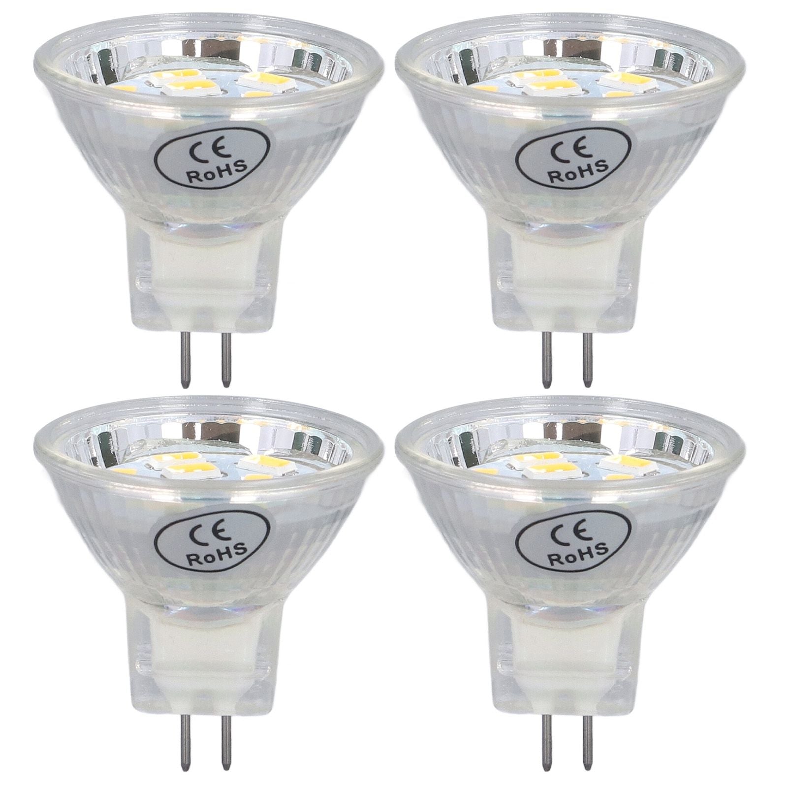4Pcs MR11 LED Bulb 3W 300lm Bulb with 9 Beads Double Pin Base for Spotlight Landscape LampWarm White Light
