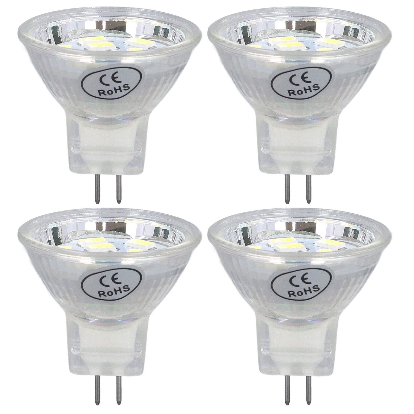 4Pcs MR11 LED Bulb 3W 300lm Bulb with 9 Beads Double Pin Base for Spotlight Landscape LampCold White Light