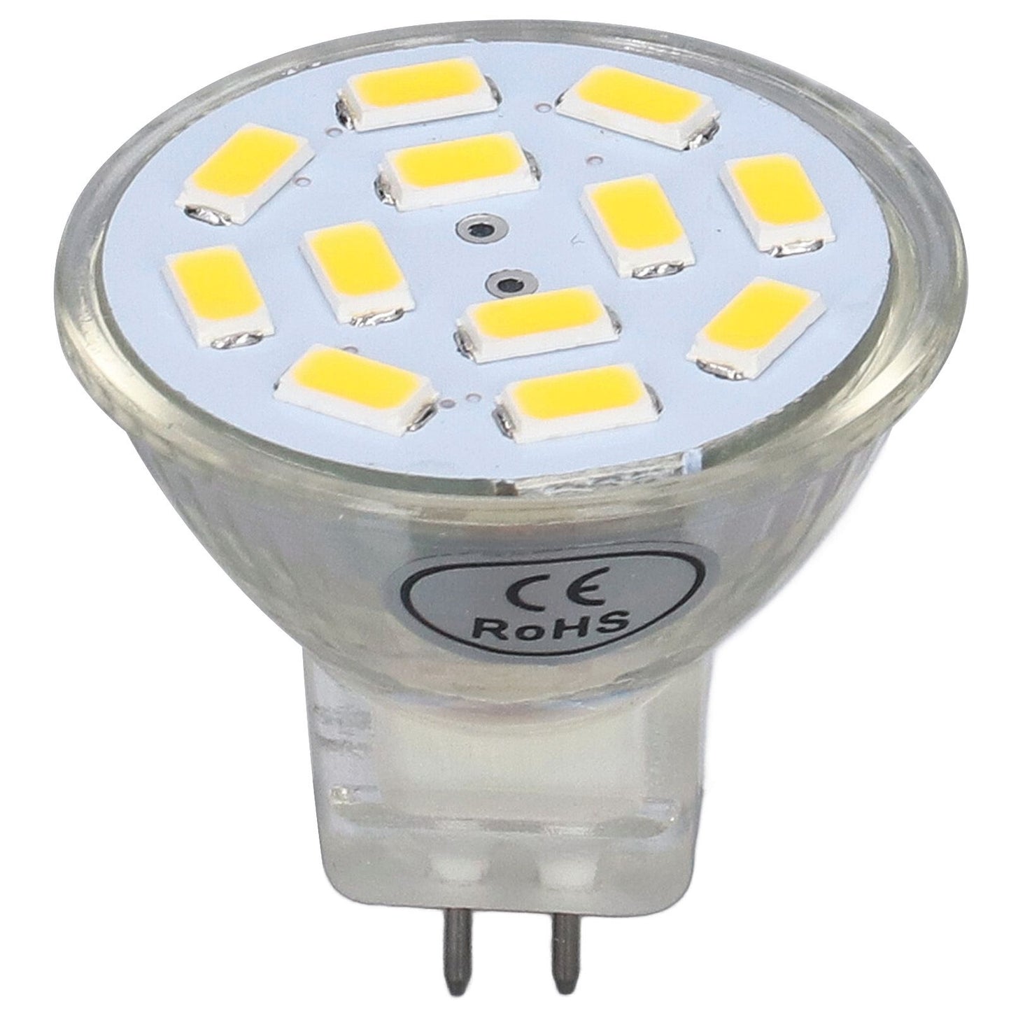 4PCS MR11 12LED Light Bulb 4W 400LM Double Pin Base Landscape Spot Light Bulb for Bedroom DC12VWarm White