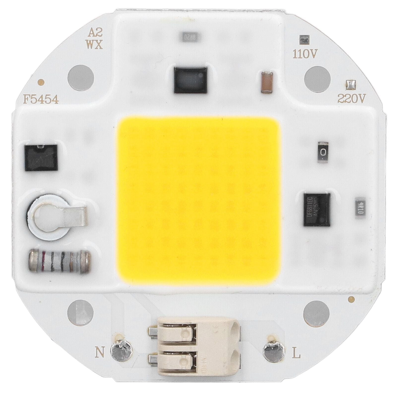 COB Lamp Bead High Power LED Chip High Brightness Drive Free for DIY Lamp Floodlight Indoor Lighting 220V50W Warm White 2800K‑3500K