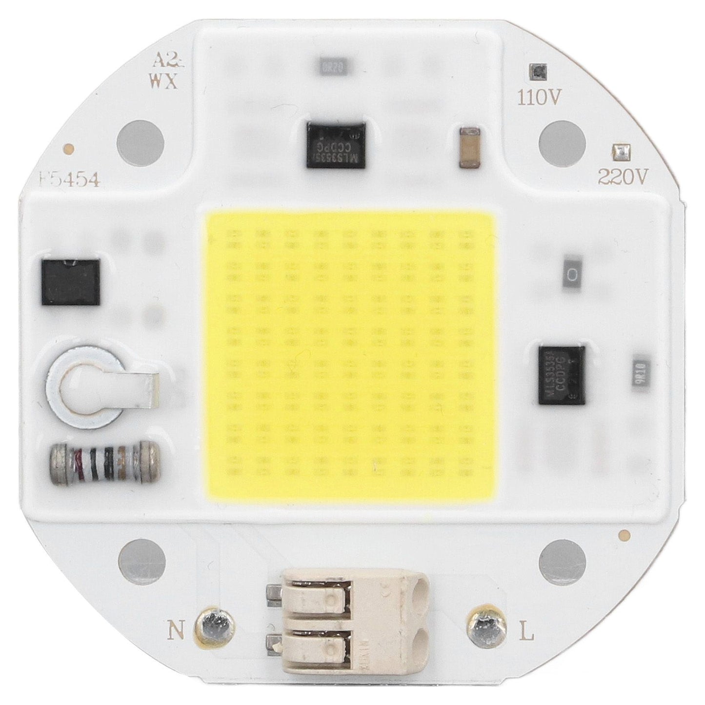 COB Lamp Bead High Power LED Chip High Brightness Drive Free for DIY Lamp Floodlight Indoor Lighting 220V50W Cold White 5800K-6500K