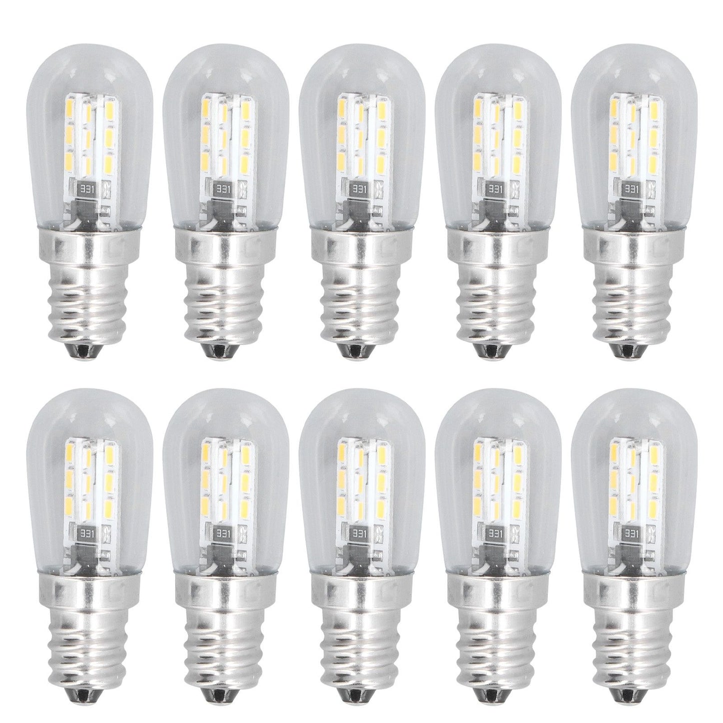 10PCS LED E12 Light Bulb Glass Small Ceiling Lamp Bulb 500LM Wall Lamp Bulb for Bedroom Office 220V