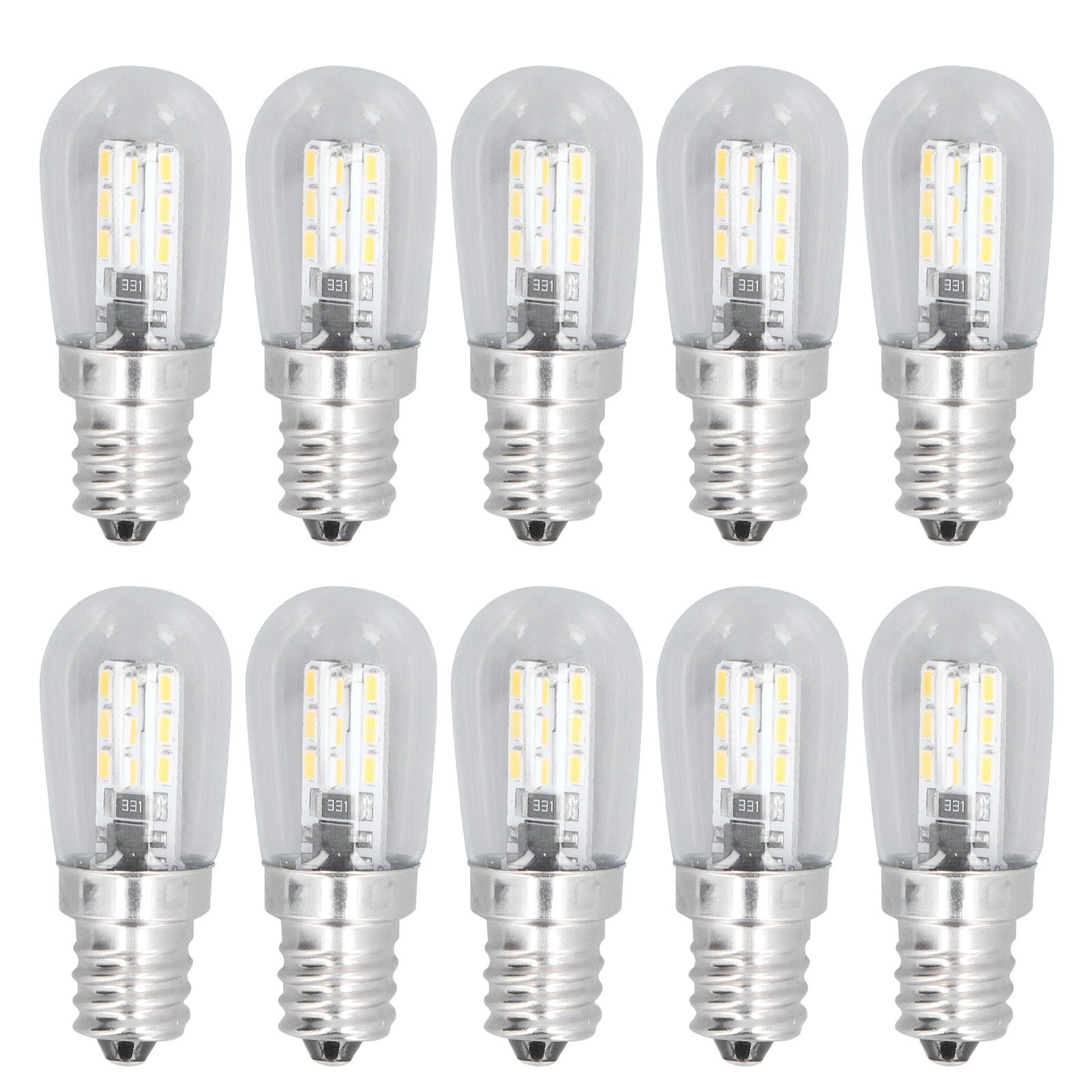 10PCS LED E12 Light Bulb Glass Small Ceiling Lamp Bulb 500LM Wall Lamp Bulb for Bedroom Office 220V