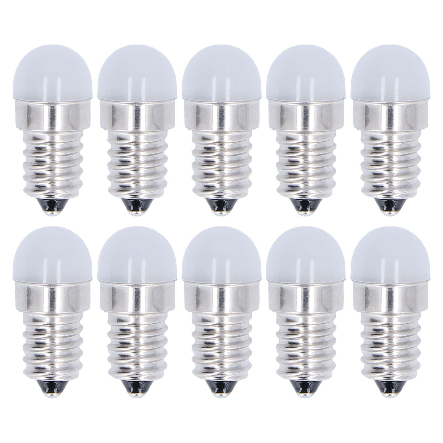 10pcs E14 Bulbs Energy Saving Warm White Light LED Small Bulbs for Ceiling Lamp Wall Lamp 500lm 1.5W 24V