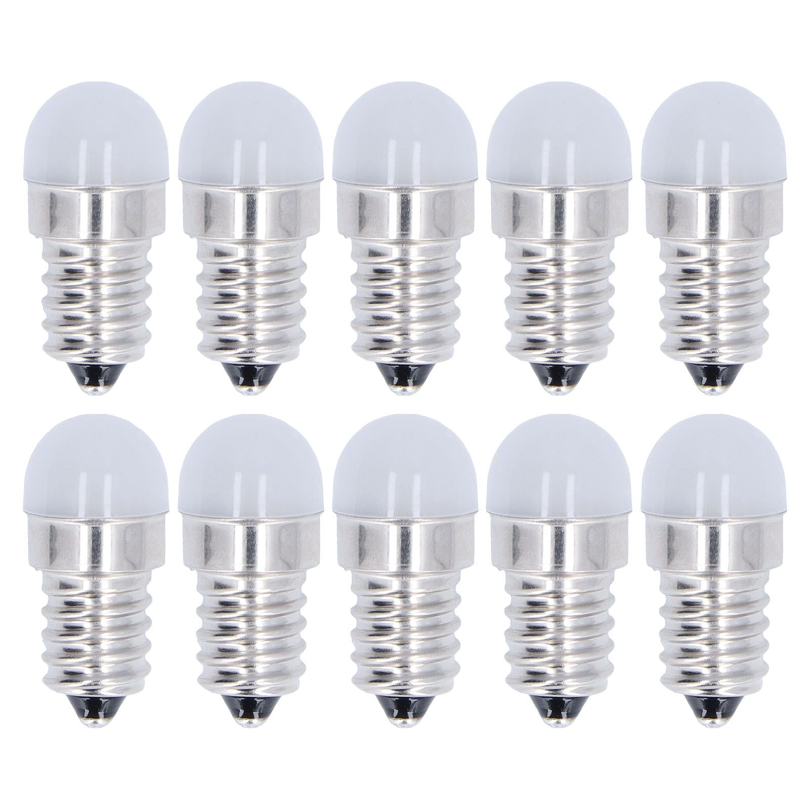 10pcs E14 Bulbs Energy Saving Warm White Light LED Small Bulbs for Ceiling Lamp Wall Lamp 500lm 1.5W 24V
